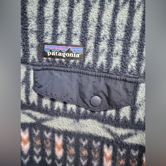 PATAGONIA Synchilla Snap T Pullover Patterned Fleece Women’s Size Medium - Picture 4 of 10